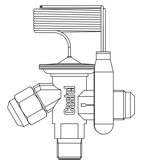 熱力膨脹閥2210/4,R22-R407C,SAE直螺紋接頭 熱力膨脹閥2210/4,R22-R407C,SAE直螺紋接頭